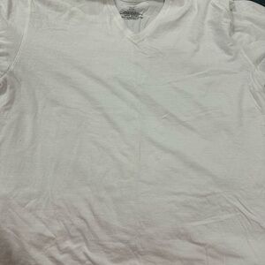 Calvin Klein White V-Neck Men's Tee